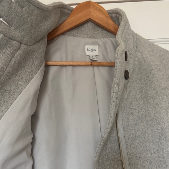 J. Crew Women's City coat with button neck Gray 6 - Picture 9 of 16